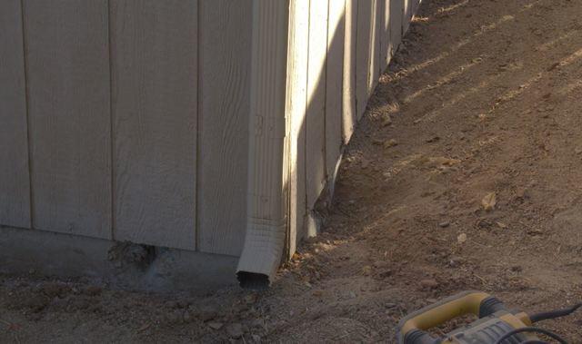 Gutter Downspout Area Before