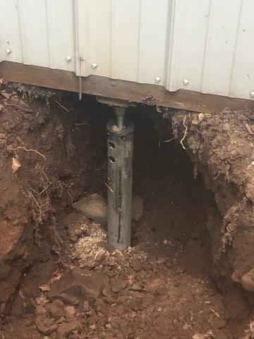 Helical Piers Driven into the Ground