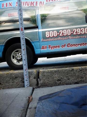 Sunken Sidewalk Slabs