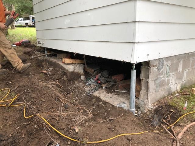 Helical Piers Driven into the Ground