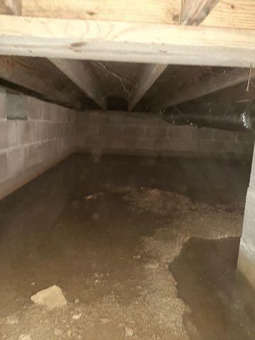 Water in your crawl space is not good for a few reasons, 2 of them being excessive moisture will cause mold to grow AND you lose space that could be used for storage!