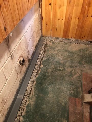 During Basement Waterproofing 2