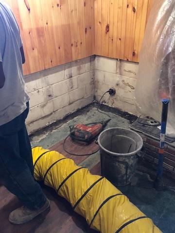 During Basement Waterproofing 3