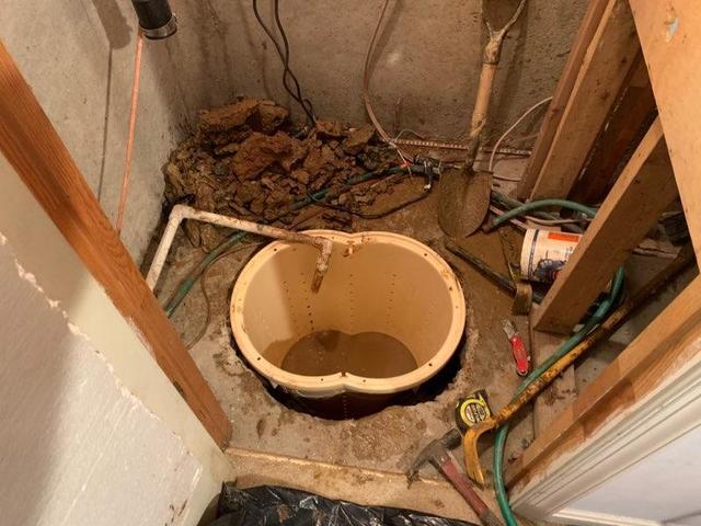 New Sump Pump Basin Installation