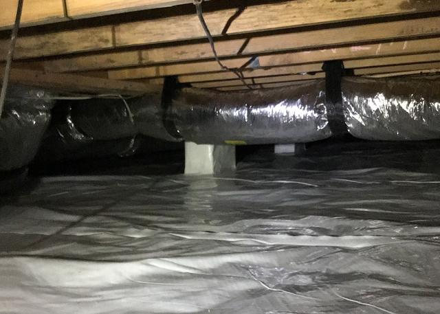 By sealing off the crawl space of the home we are able to trap the bought air in the crawl space and pushing it back into the home allowing the homeowner to have a reduction in their electric bill.