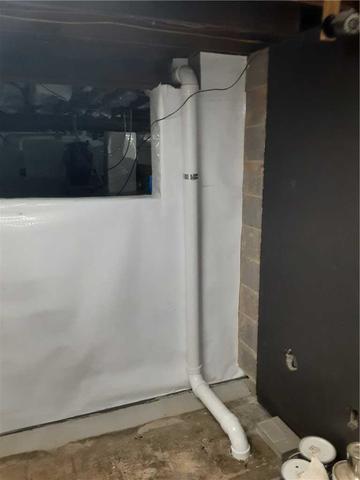 Radon Tube coming from the slab