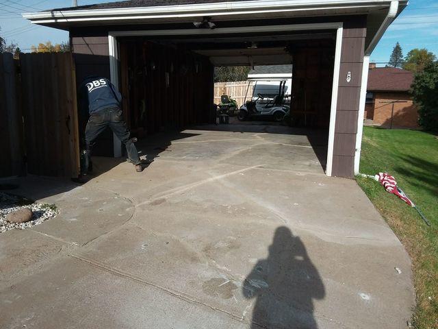 Garage Slab Leveled at Hibbing, MN Home