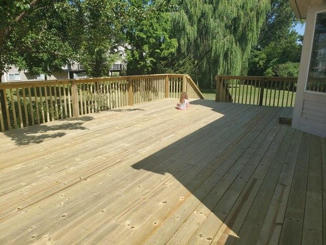 Finished treated deck