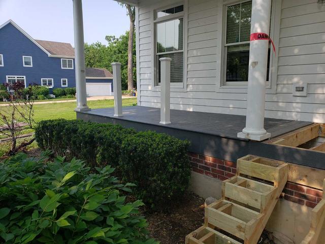 Rebuilding the stairs