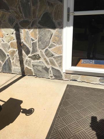 Shifting Concrete Porch