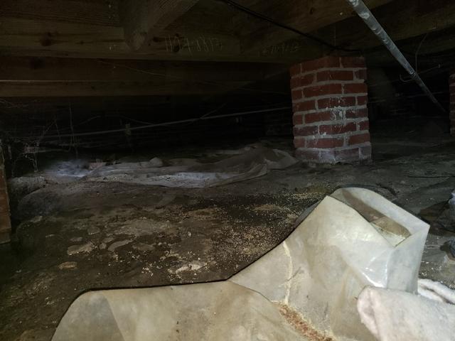 Here an the crawlspace before the encapsulation.