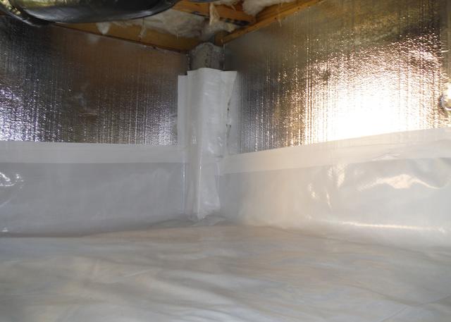 The CleanSpace Encapsulation System reduces the moisture level and humidity in the crawl space which doesn't allow mold and mildew to grow.