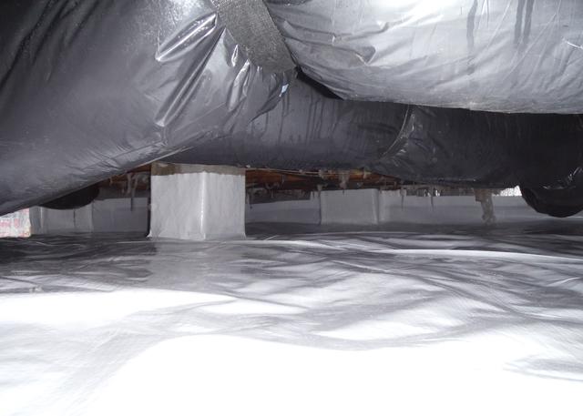 Our crews here at Southeast Foundation and Crawl Space Repair make sure that every seam is the tape with the special CleanSpace Tape so that water vapor can not enter the crawl space.