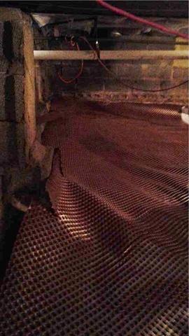 <p>Drainage matting is laid under the CleanSpace to direct any moisture that might accumulate under the CleanSpace into the sump pump.</p>