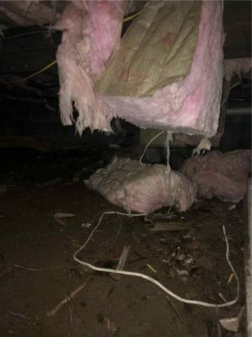 <p>When insulation is falling (weeping) it means there is too much moisture in the crawl space. It soaks into the insulation, making it heavy, so it sags from the weight.</p>