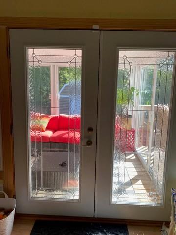French doors to 3 season room