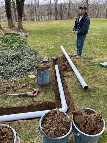worked around flower bed and landscaping