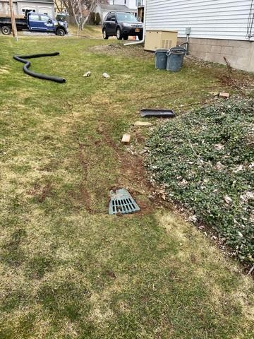 Hidden discharge line
