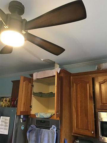 Water damaged ceiling