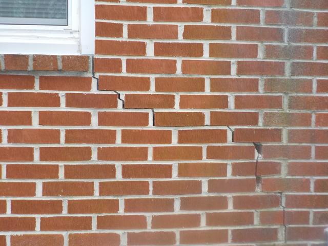 This home had cracks all over the outside of the home, good thing these homeowners called Frontier when they did!