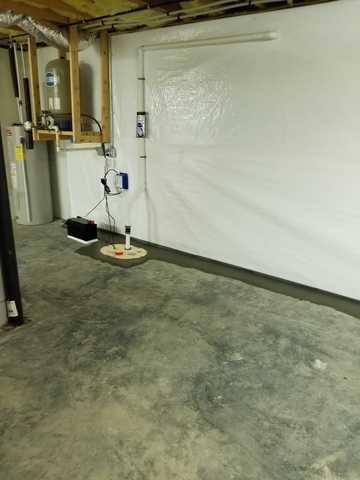 Our WaterGuard and sump pump interior waterproofing system went in perfectly and protects the basement from water leaks.