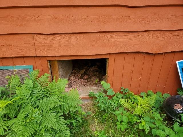 Entrance to Dirt Crawl Space in Minong, WI