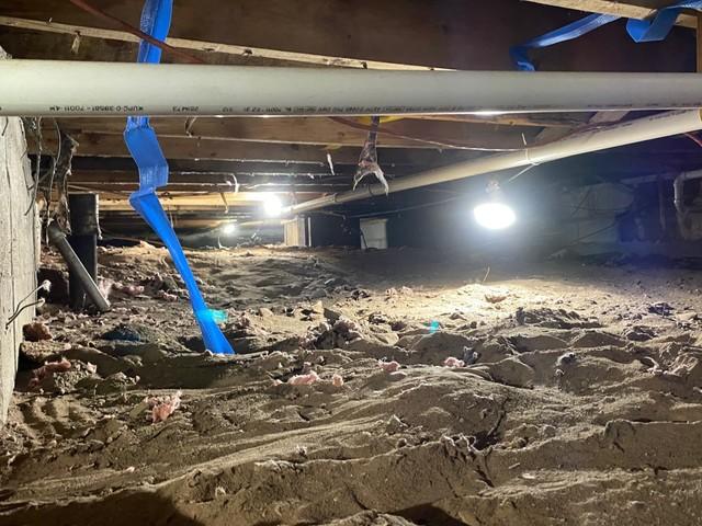 Insulation Removed, Dirt Surface Prepped