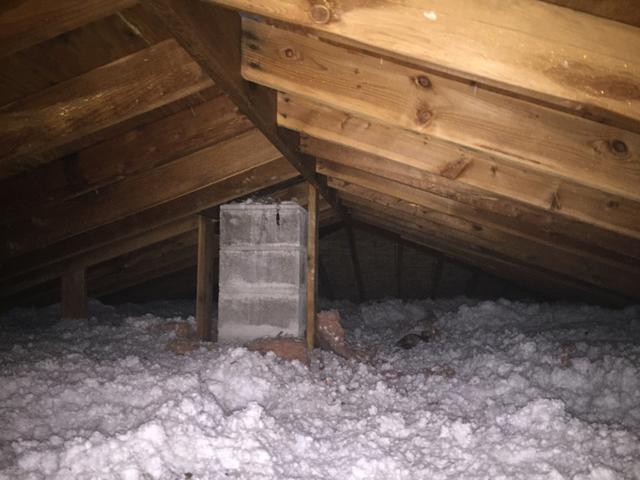 Garage Attic Insulated with Spray Foam and Cellulose