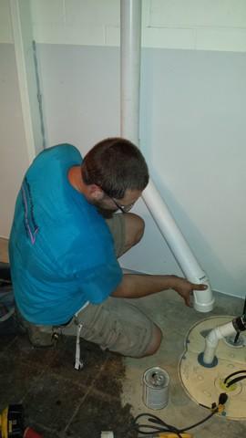 Bill Installs Mitigation Pipe