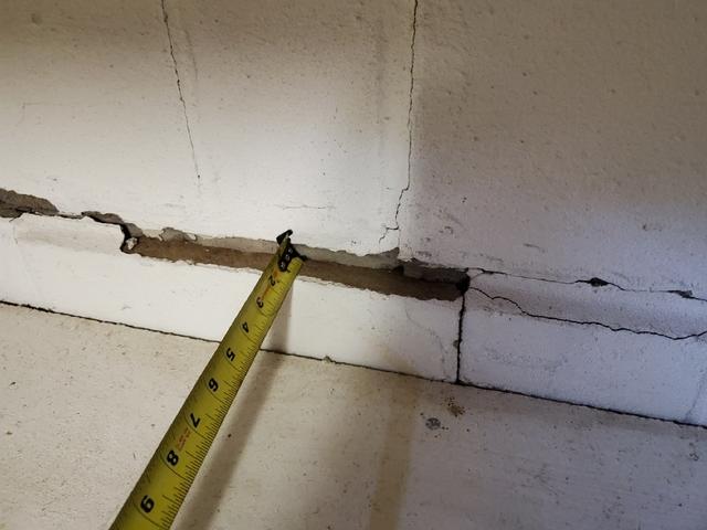 Shearing in Foundation Wall in Duluth, MN