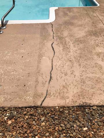 Thin Crack Around Pool