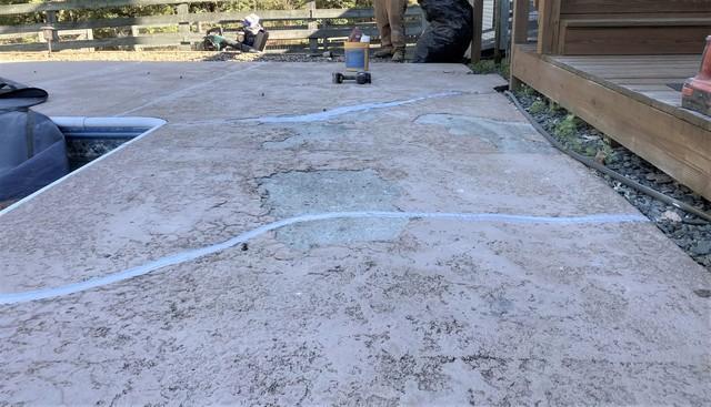 Repaired Concrete Pool Deck