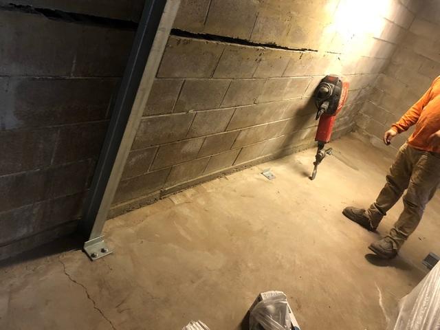 Cracked and Bowing Walls Stabilized With PowerBrace™ Wall Support Beams