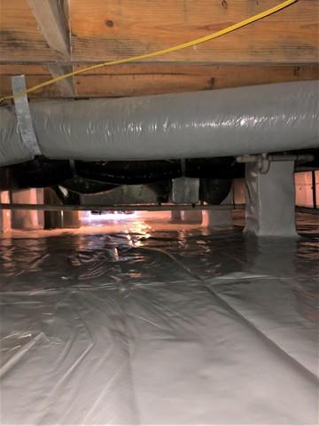 CleanSpace Vapor Barrier Covering Dirt Crawl Space