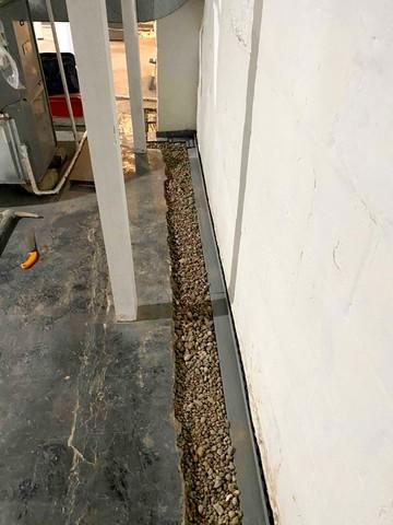 Basement Perimeter Drainage System (During)