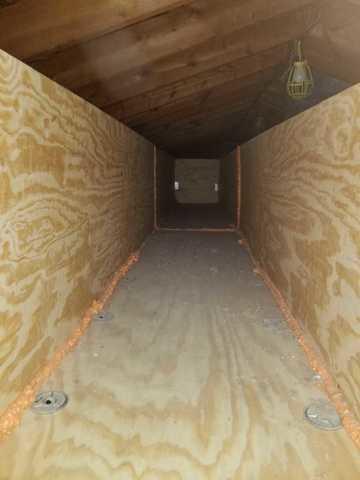 custom built cat walk in attic