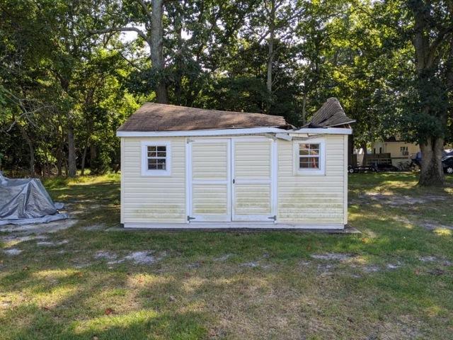 Beautiful day for a shed take down and removal, our team was able to take this 12x16 shed apart in just a few hours!
