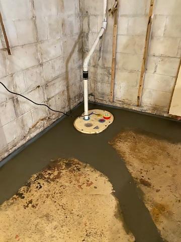 Sump Pump Installed