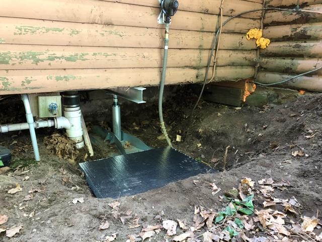 SmartJack® Fully Installed On Sagging Crawlspace In Hillman, MN