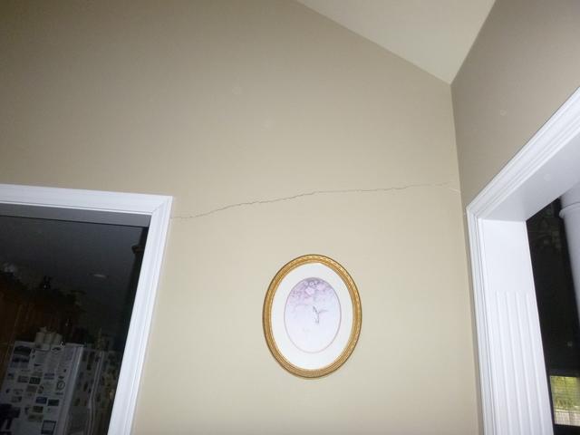 Cracks in the walls.