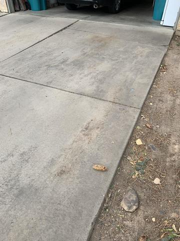 Sunken slab on driveway