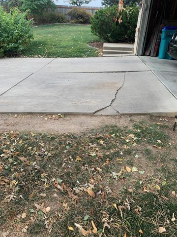 Crack on driveway