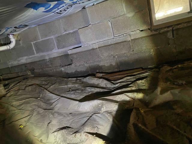Before Photo - Cracked Crawlspace Walls In Saginaw, MN