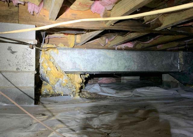 Damp and Dirty Crawl Space