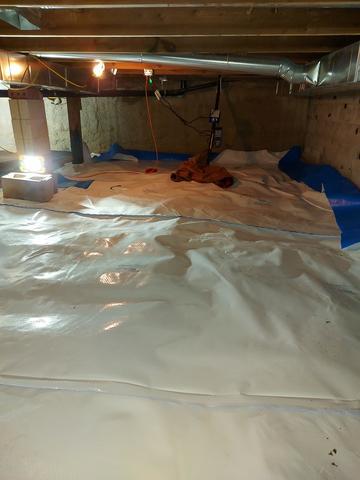 <p>The Cleanspace used here encapsulates the crawlspace so moisture won't come out of the ground and cause damage tothe building materials</p>