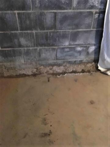 Water Damaged Block Wall
