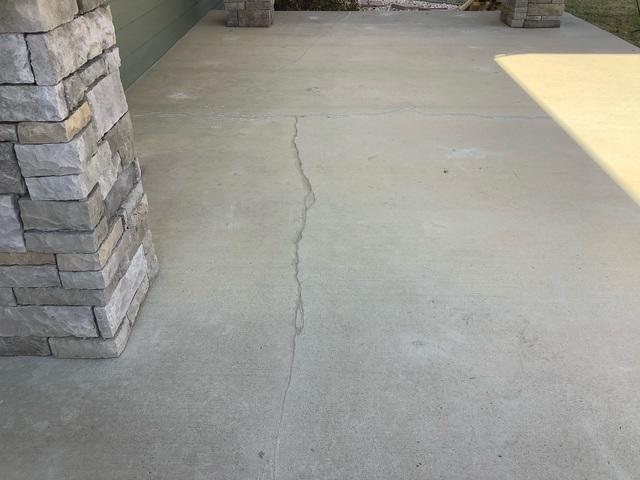 After photo of cracked and sunken porch (now with NexusPro and PolyLevel)