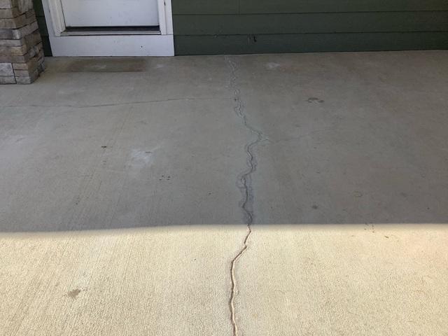 After photo of cracked and settled porch (now with PolyLevel and NexusPro)