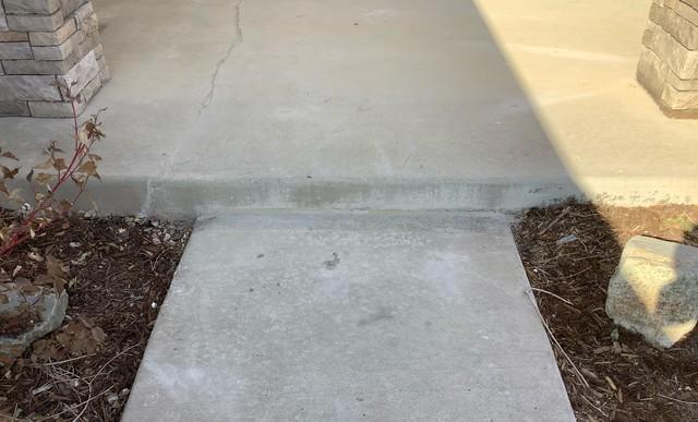 After photo of sunken sidewalk leading to porch (now with NexusPro and PolyLevel)