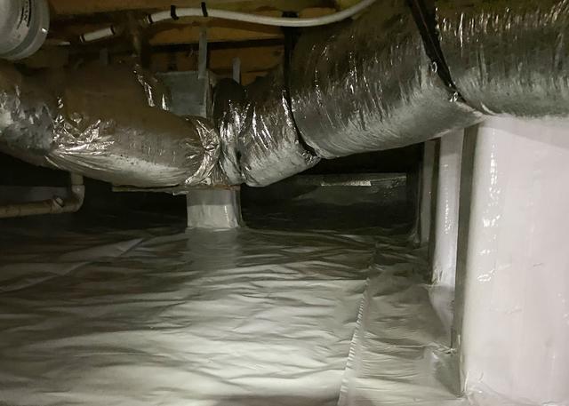 By sealing off the crawl space with the CleanSpace Encapsulation System we are able to reduce moisture and humidity in the crawl space.